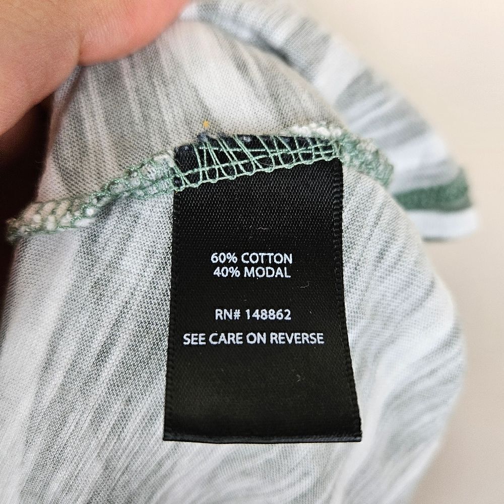 Torrid Smocked Babydoll Hi-Low Top – Green & White 1X - Picture 9 of 10